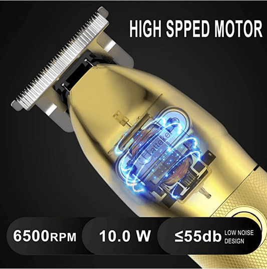 HATTEKER Hair Clippers 0.1mm Beard Trimmer Cordless Gold Portable Rechargeable