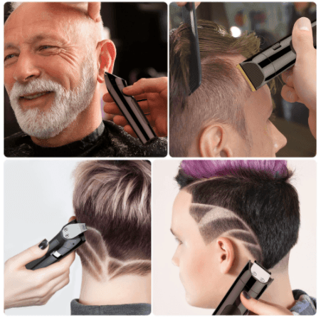 HATTEKER 4 in 1 professional electric hair clipper Waterproof RFC-69104