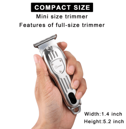 HATTEKER Metal Electric Hair Clipper Mini Professional Men's Hair