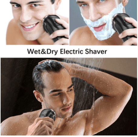 HATTEKER Electric Razor Wet & Dry Mens Electric Shaver with Pop-up 3D Rechargeable Rotary Shaver
